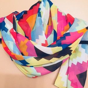 Aztec Inspired Print Scarf